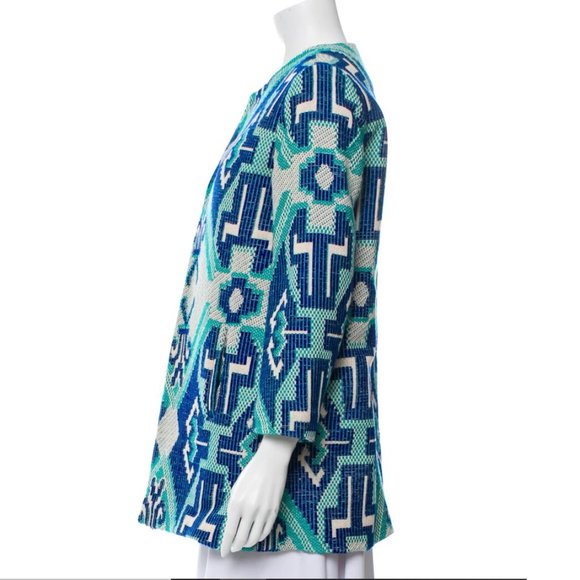 NWT Maje Grenade jacquard cotton-blend coat - Picture 8 of 12